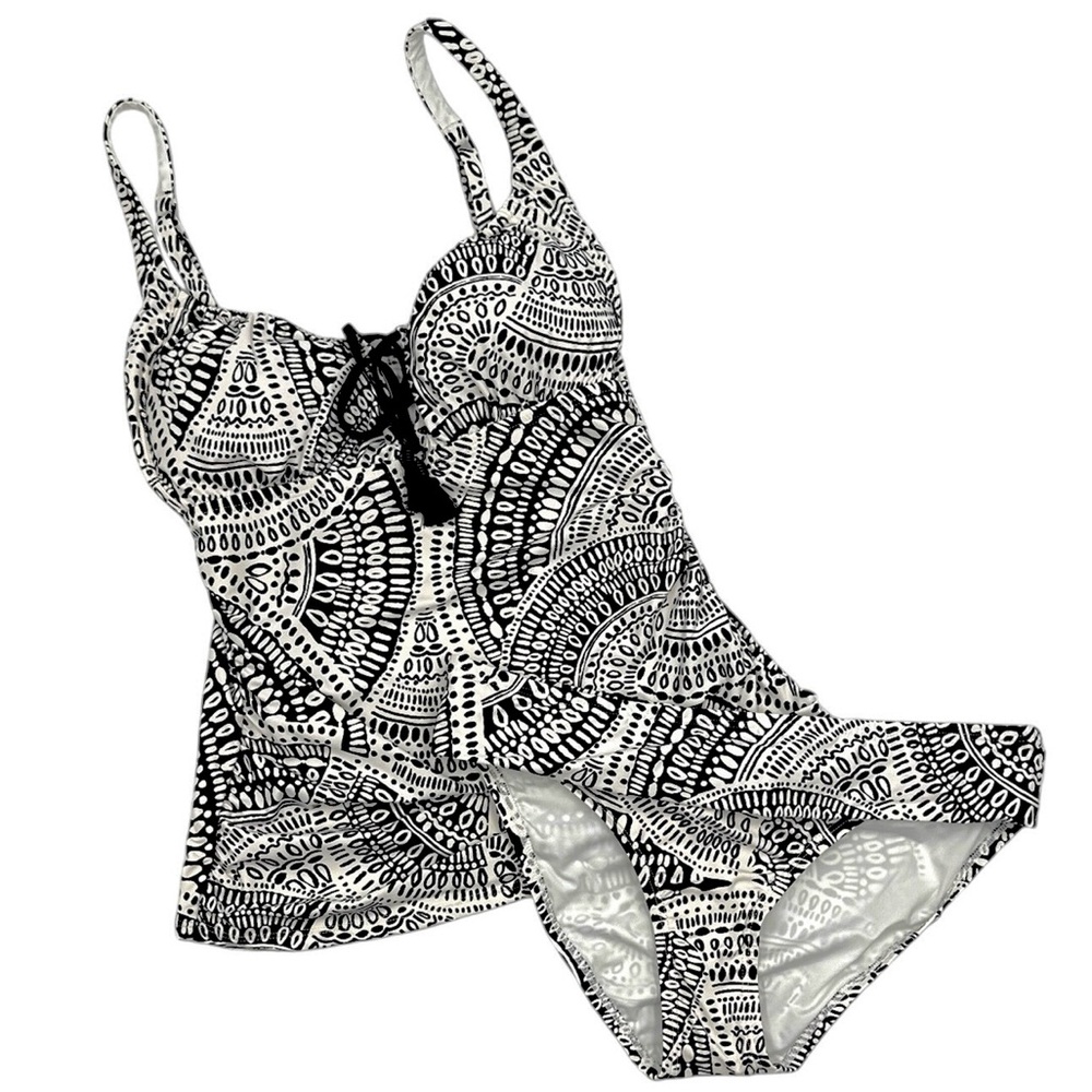 La Blanca Dream Catcher Tankini & Shirred Hipster Bottom Set Size 6